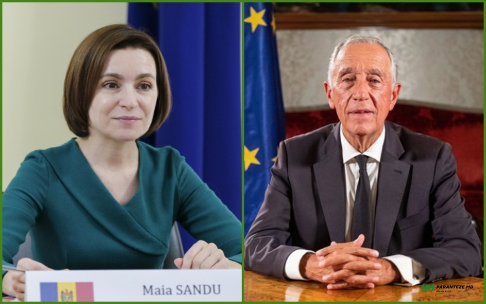 Maia Sandu a avut o convorbire cu Președintele Portugaliei, Marcelo Rebelo de Sousa